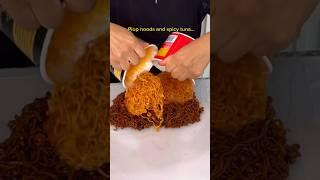 SPICY NOODLE WRAPS GONE VERY WRONG... #shorts #viral #mukbang