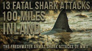 13 DEADLY SHARK ATTACKS 100 Miles INLAND! WWII Man-Eating Sharks Of Ahwaz