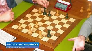 U.S. Chess Championships 2022 / Don't touch my king Sam/Sam Sevian vs Hans Niemann -Round 12