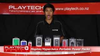 PlaytechTV - Mobile Backup Power Devices Overview (Mophie, HyperJuice; Powerbag)