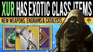 Destiny 2: XUR'S EXOTIC CLASS ITEMS & NEW WEAPONS! Catalysts, Exotics, Engrams & Armor (23rd Aug)