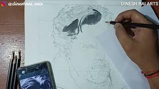 Dr Strange | Part_1 | Hair sketch step by step | Dinesh Rai Arts