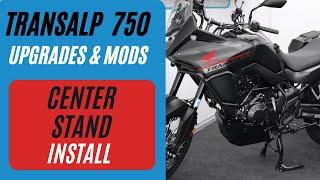 Honda Transalp 750 center stand install