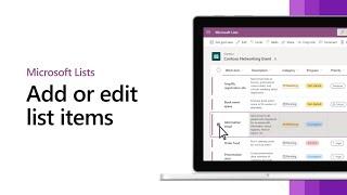 Getting started with Microsoft Lists - Add or edit list items