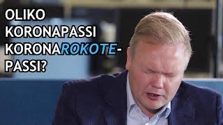 Antti Kurvinen sekoilee sanoissaan puhuessaan koronapassista