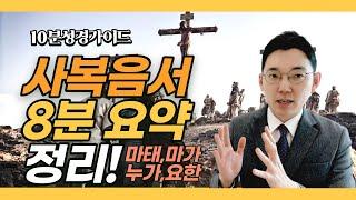 신약통독가이드(1)ㅣ사복음서 8분 정리ㅣ복음서 정리는 이 영상으로 끝!