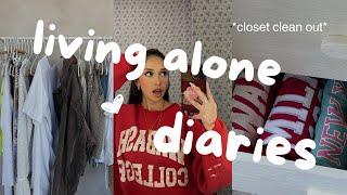 Living Alone Diaries | closet clean out + organization