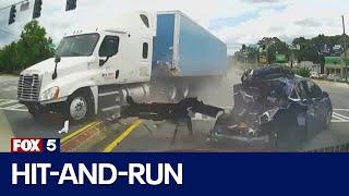 Dramatic semitruck hit-and-run caught on camera | FOX 5 News