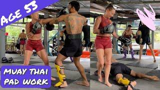 Muay Thai Training Age 53 on Koh Tao Monsoon Gym