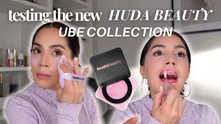 testing the *new* HUDA BEAUTY UBE COLLECTION on fair skin | Honest Review & Swatches! 