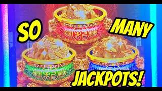 All my AMAZING JACKPOT HANDPAYS - Triple Coin Treasures Slot!