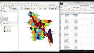 How to Add Excel file CSV with Shape file in QGIS 2024