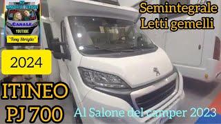 ITINEO PJ700 - #camper  semintegrale letti gemelli - @novità 2024 visto al @Salone del @camper 2023