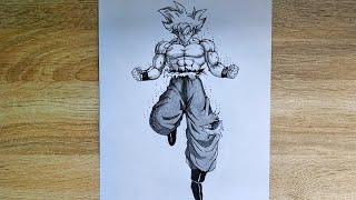 How to Draw Goku Mastered ultra instinct [ full body] | Dragonball