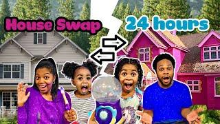 We SWITCHED Houses for 24 HOURS  (WHERE ARE WE ?) | Laiyaface