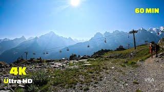 Virtual Run 4k Chamonix Haute - Savoie Mont Blanc - Virtual Scenery for Treadmill