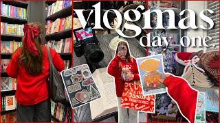 Christmas Bookstore Vlog  Vlogmas Day 1