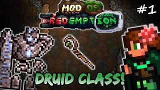 Terraria Mod of Redemption DRUID CLASS Let's Play Episode 1 | Diana the Druid MoR Playthrough!