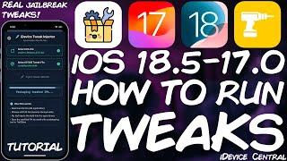 iOS 18.5 - 17 Jailbreak: How to Run REAL Jailbreak Tweaks Using iDevice ToolKit (Tutorial)