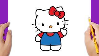 How to draw Hello Kitty easy