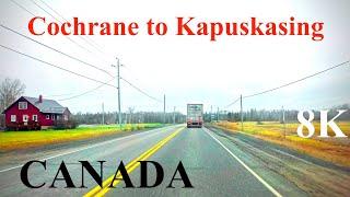 Scenic Drive from Cochrane to Kapuskasing, Ontario, Canada