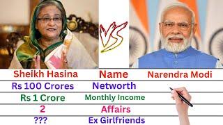 Comparison: Sheikh Hasina Vs Narendra Modi | Networth, Affairs, Family, Luxury Cars & Lifestyle