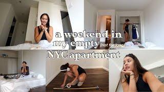 NYC APARTMENT MOVE IN VLOG : first time living in my empty apartment | Moving to New York Part 1