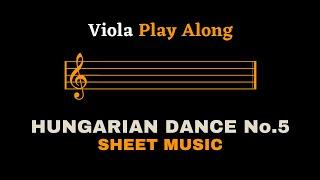 Brahms - Hungarian Dance No.5 | Viola Play Along (Sheet Music/Full Score)