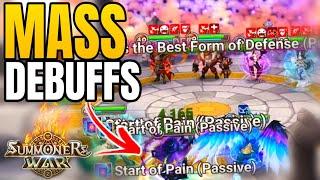 NO ONE SURVIVES THIS MASS DEBUFFS - Summoners War
