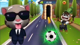 Talking Tom Gold Run Android Gameplay - Agent Tom Plays Football for the First Time