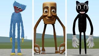 I BECOME NEW HUGGY WUGGY VS TUNG TUNG TUNG SAHUR INNYUME SMILEY VS CARTOON CAT in Garry's Mod!