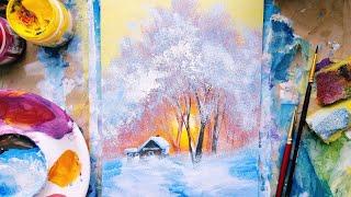 WINTER | We draw simply with gouache