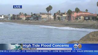 High Tide Causing Concern For Seaside Residents In Long Beach