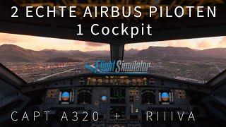 2 Airline Piloten 1 Cockpit! Echter Flug, echte Verfahren VATSIM EDDF-LOWS 2021 DEUTSCH 2K MSFS2020