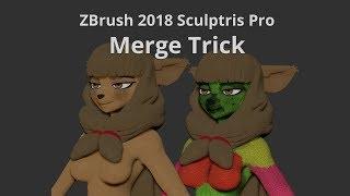 ZBrush 2018 - Sculptris Pro Merge Trick