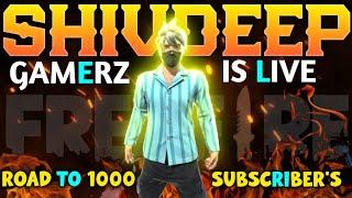 Road to 1k subscribers  || Free Fire Live || #shortsfeed