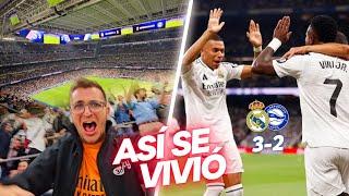 ASÍ SE VIVIÓ en el Bernabéu: REAL MADRID 3-2 ALAVÉS ** RODRYGO GOL VINICIUS MBAPPÉ LUCAS VÁZQUEZ **