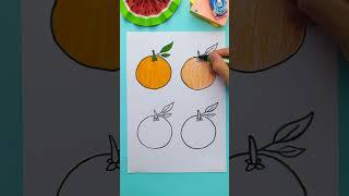  Let’s Paint an Orange! ️ Crayon and Pencil Fun! #diy #art