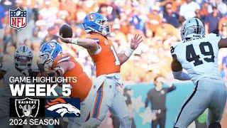 Las Vegas Raiders vs. Denver Broncos | 2024 Week 5 Game Highlights