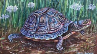 How to Paint a Turtle Acrylic Painting LIVE Tutorial