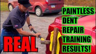 REAL PAINTLESS DENT REPAIR TRAINING RESULTS