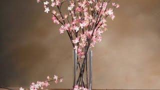 how to make cherry blossom flower tree|| home decor ideas|| DIY crafts