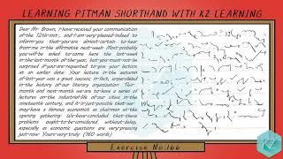 Exercise No.166 @ 100 WPM - Pitman Shorthand Dictation - KZ Learning