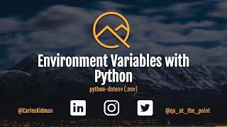 How to work with Environment Variables in Python