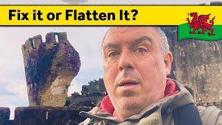 24. Tour of Castell Caerffili (Caerphilly Castle) - Travelling Alone in Wales (February 2024)