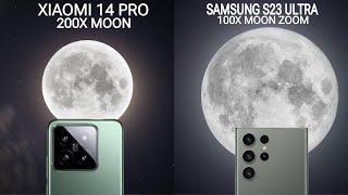 Xiaomi 14 Pro Vs Samsung Galaxy S23 Ultra Moon Zoom Test | 200X Vs 100X