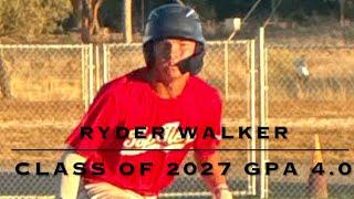 Ryder Walker - Class of 2027 Freshman Baseball Reel