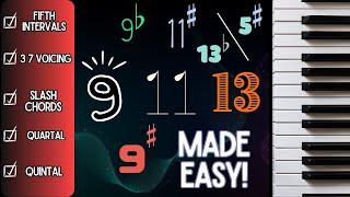 How to play 9, 11 and 13 chords on the Piano