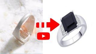 কালো পাথরের রুপার আংটি বানানো দেখুন  | See the silver ring made of black stone | চাঁদির আংটি | Rupa