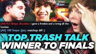 LS | BWIPO VS SNIPER! TOP LANE TRASH TALK FOR FINALS | FLY vs 100T